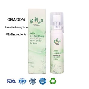 Custom Portable Oral Spray Eliminates Odors Cool and Long Lasting White Jasmine Flavor Breath Freshener for Outdoor Travel
