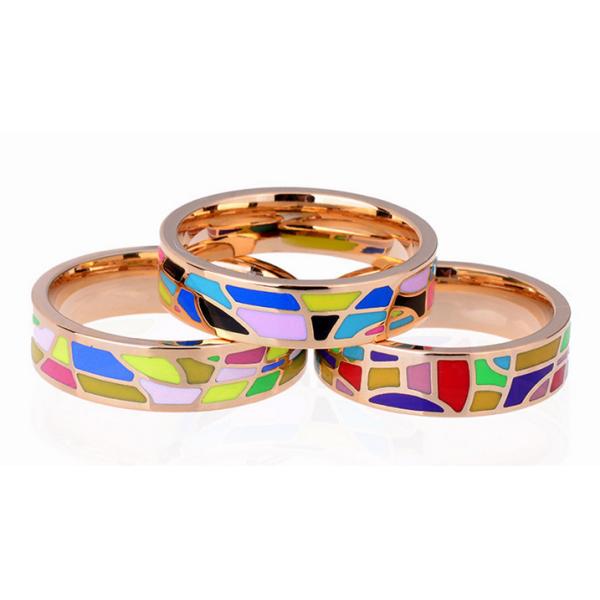 Cloisonne enamel ring European and American popular personality national wind