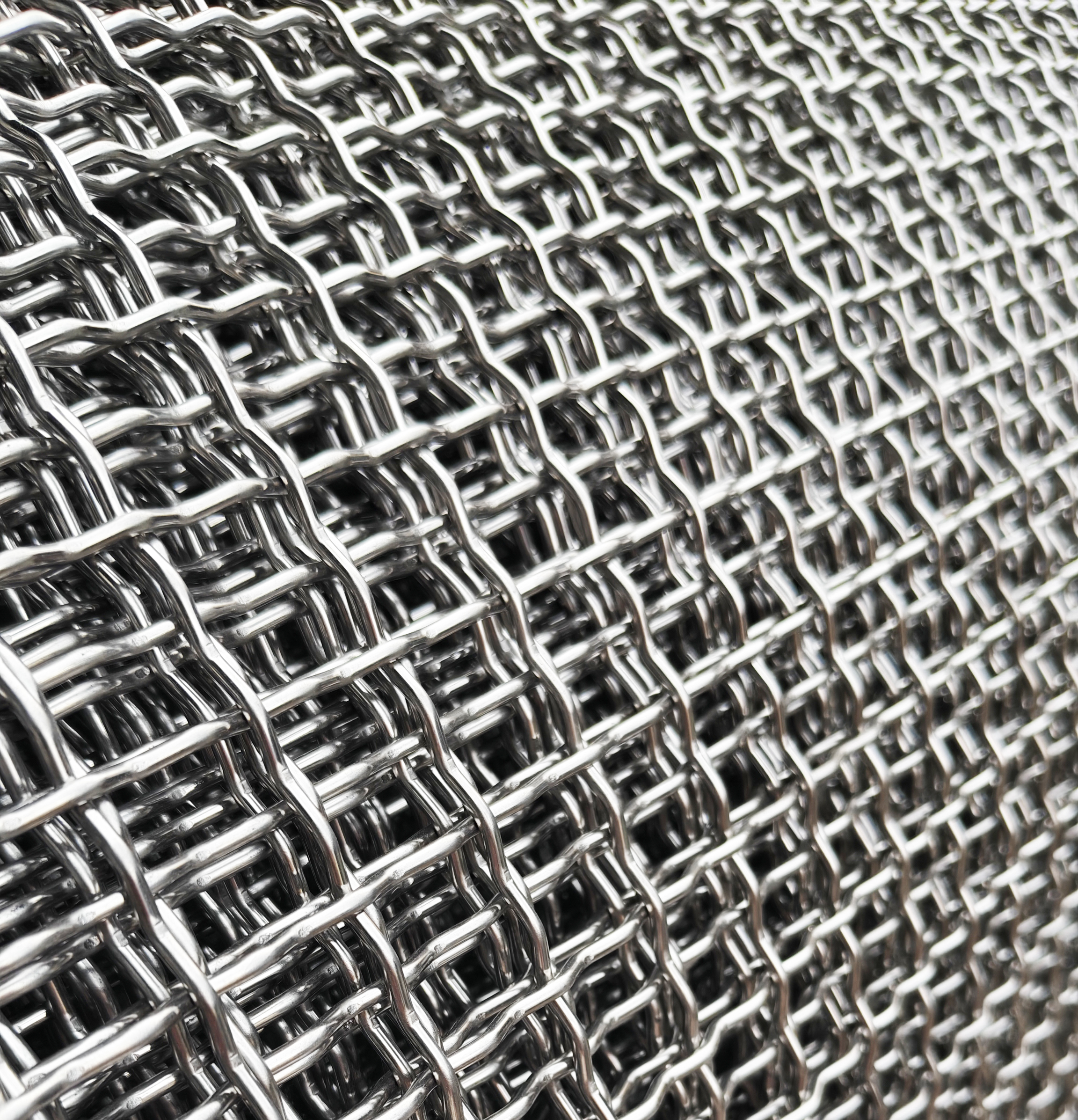 SS316 304 Intercrimped Pre-crimped Stainless Steel Wire Mesh Roll 1.2m Width