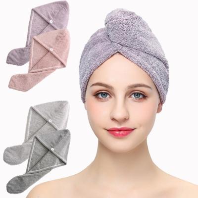 Serviette en bambou écologique de turban de Microfiber de cheveux jetant non