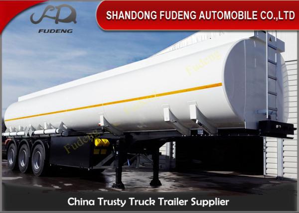 Customized Volume Fuel Tank Trailer , Chemical Transport Trailers  Carbon Steel