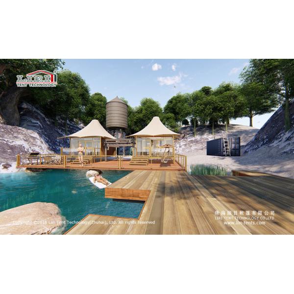 Шатры огнезамедлительное ДИН4102 Б1/М2 Глампинг системы стеклянной стены роскошные