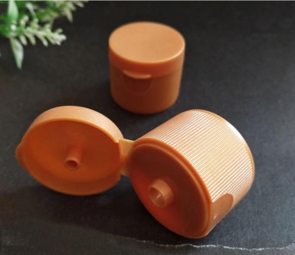 Colored Flip Top Dispensing Caps , Silk Printing Flip Top Bottle Lids For Toothpaste Tubes