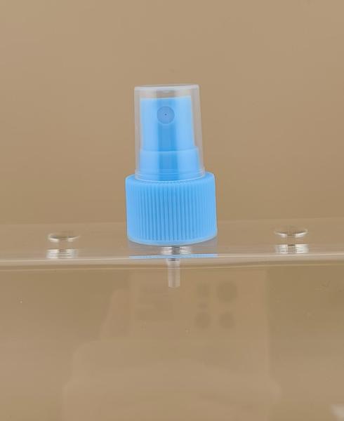 Cosmetic Bottles Blue Ribbed Fine Mist Sprayer Trigger K302