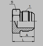 Carbon Steel JIC Male Plug Thread Adapter , Hydraulic Hose Connectors Fittings