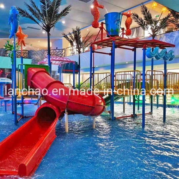 Indoor Water Amusement Park Equipment Fiberglass Water Slide For Family