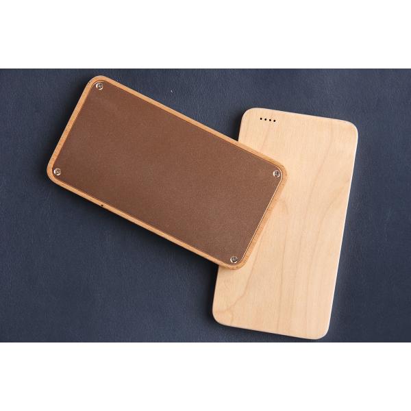 Custom Logo Ultra Slim Bamboo Phone Charger CE / RoHS / FCC Approval