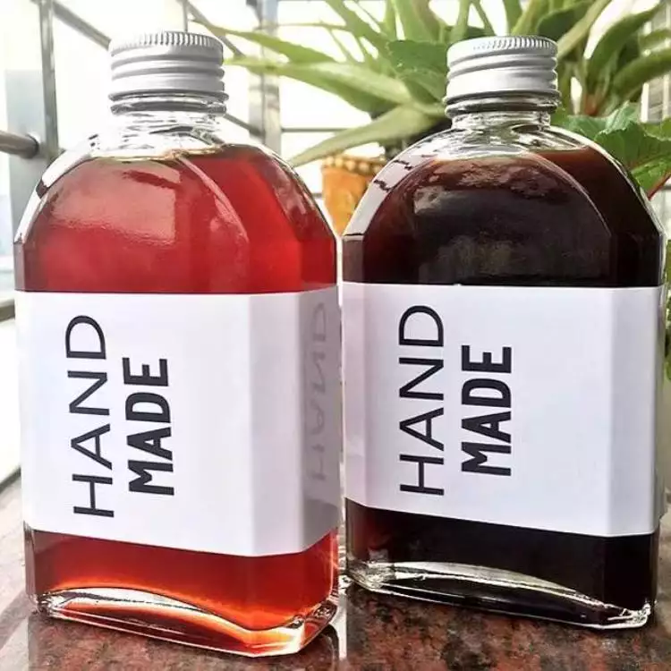 Spray Cap Flat Cold-Brew Coffee Glass Bottle 200ml 250ml 350ml 500ml for Juice Packing