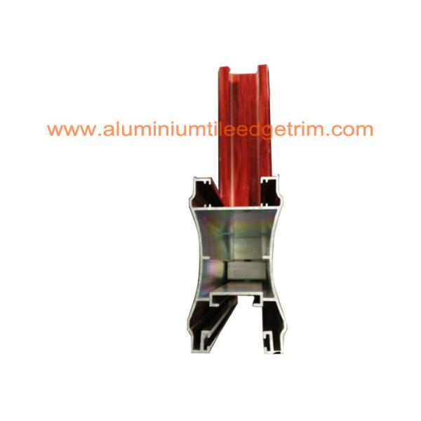 Crystal Beach Aluminium Door Profiles , Aluminum Door Frame Profile Wood Grain Effect