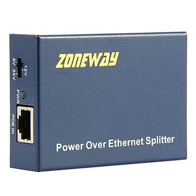 PoE Splitter,10/100/1000Mbps,IEEE802.3af(Plug and Play, Metal Case)
