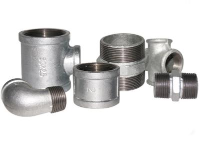 1/2-6 White Color Malleable Iron Pipe Fittings Galvanized Surface