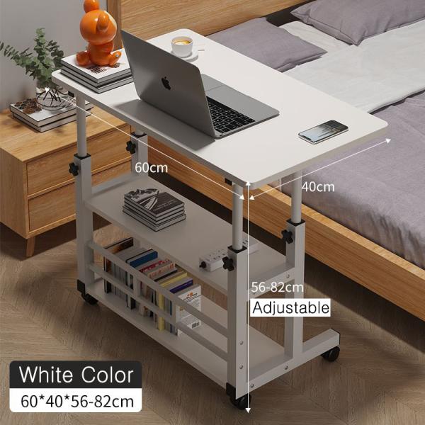 Student Study Height Adjustable Computer Desk Top Wood Modern Cheap Mobile Wheels Laptop Stand Work Station DNZ-16
