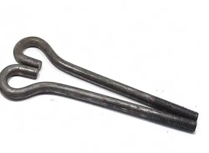 High-Strength Steel J-metal Bolt Foundation Anchor M22 with Zinc-Aluminum Coating for Wind Turbine Tower Base