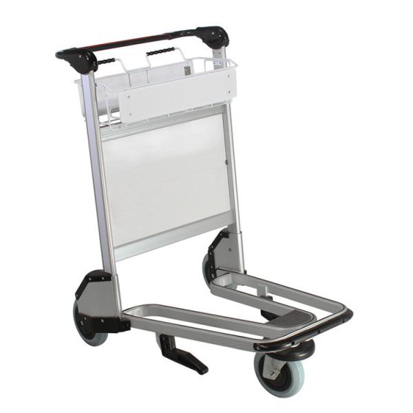 Customized Metal Airport Luggage Trolley Ground Passenger Baggage Airport Trolley 3 Wheel Cart