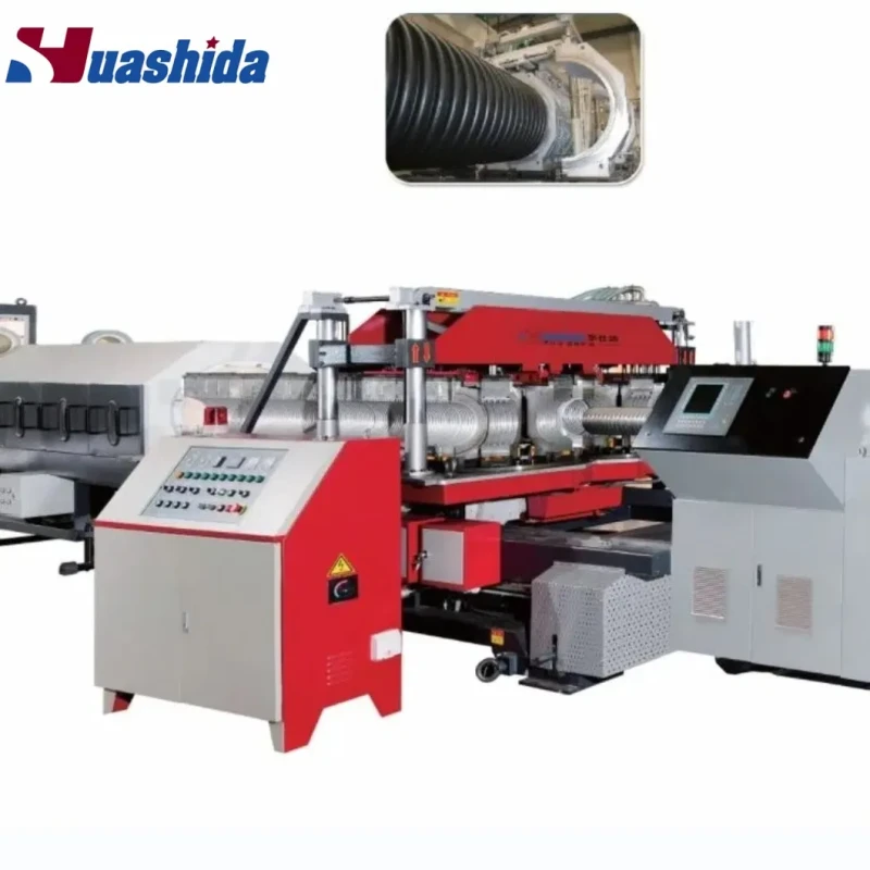 HDPE PP Double Wall Corrugated Pipe Line 1000kg/H Output