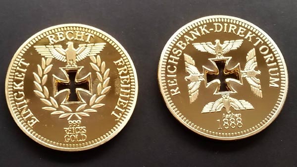 Gold Plateed Germany coin
