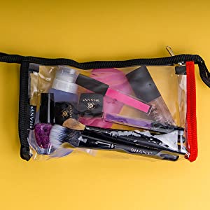 Nylon Zipper Pvc Bag Promotional Customize Logo Print Transparent PVC Plastic Clear Cosmetic Bag With Non-Woven Zipper