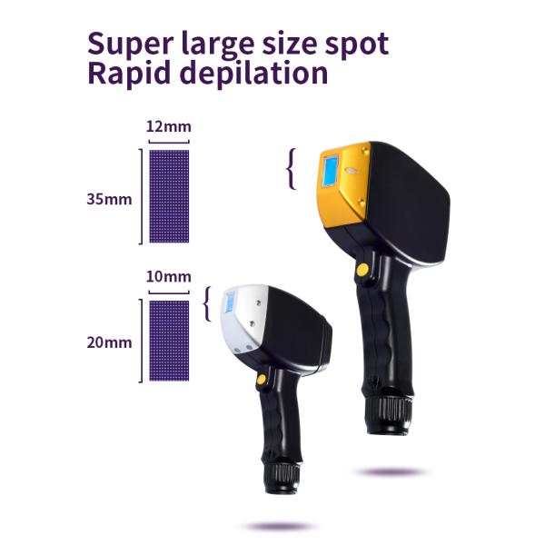 10mm*20mm/12mm*28mm/12mm*35mm Spot Size Vertical 808nm Diode Laser Hair Removal Device