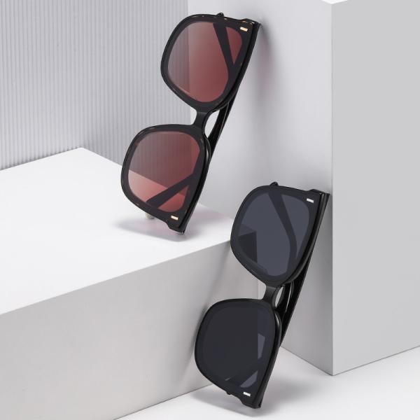 Proteção UV400 feito a mão unisex polarizada feita sob encomenda dos óculos de sol do acetato