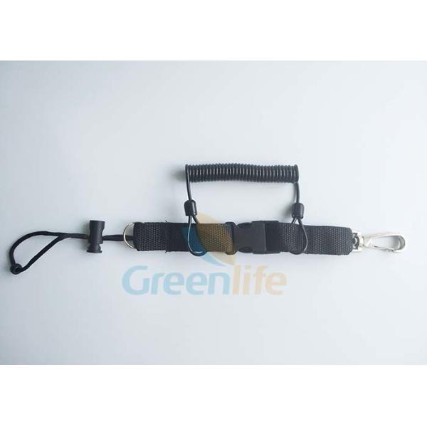 Protection Diving Spiral Cord And Webbing Belt With Snap Hook & String Loop