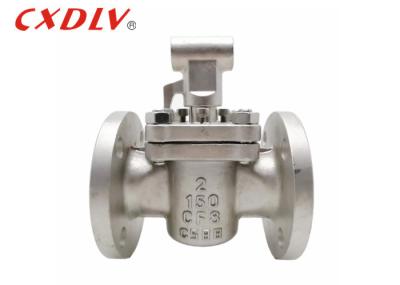 2 Way Flanged Sleeved Plug Valves Soft Sealing Lubricated Tufline Manual Operator