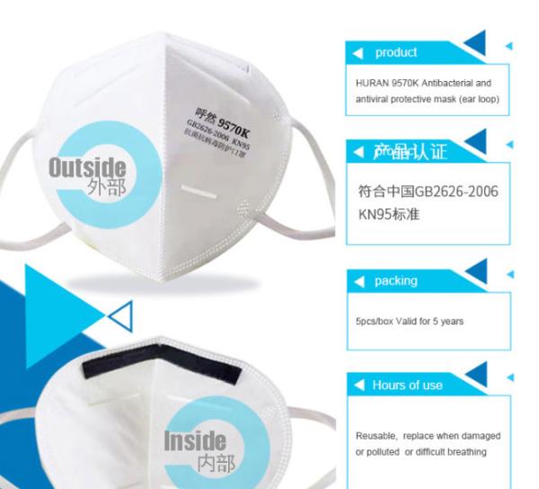 Single Use KN95 Medical Protective Mask Multiple Layer Filter High Breathability