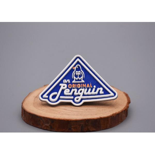 Hot Melt Adhesive Printed Silicone Clothing Labels Customized Twill Back