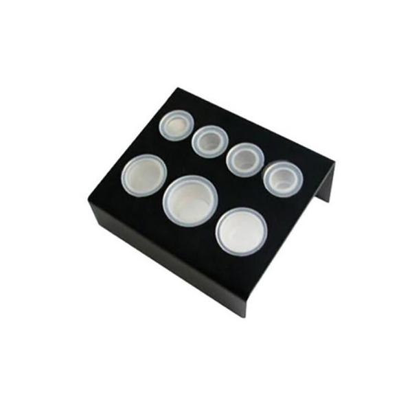 Стойка держателя 7 чашек чернил татуировки макияжа нержавеющей стали отверстий черная постоянная для стойки держателя контейнера чашки пигмента