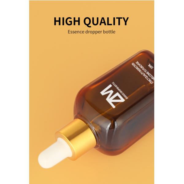 Подгоняйте стекло материальное 50ml Refillable бутылки капельницы масла волос квадратное
