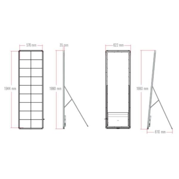 Commercial Advertising Digital Poster Display Led Screen For Luxury Shopping Store