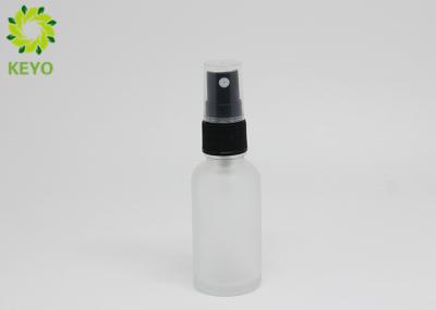 Cylindrical Frosted Glass Face Mist Bottle 30ml 1 OZ With Plastic Sprayer