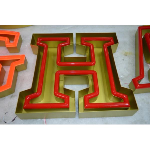 Advertising Plastic Neon Signs durable 24mm Depth For Events / Restaurant