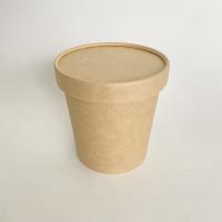 Coupe en papier biodégradable pour soupe avec couvercle