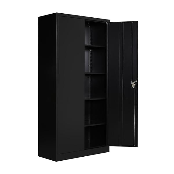 Office 2 Swing Door Locking Steel Filing Cupboard Easy Assemble Functional