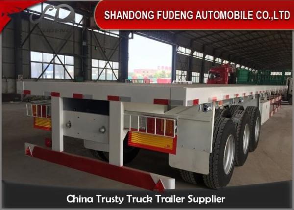 40 Feet Tri - Axles Lowboy Equipment Trailer With 12 Units Locks