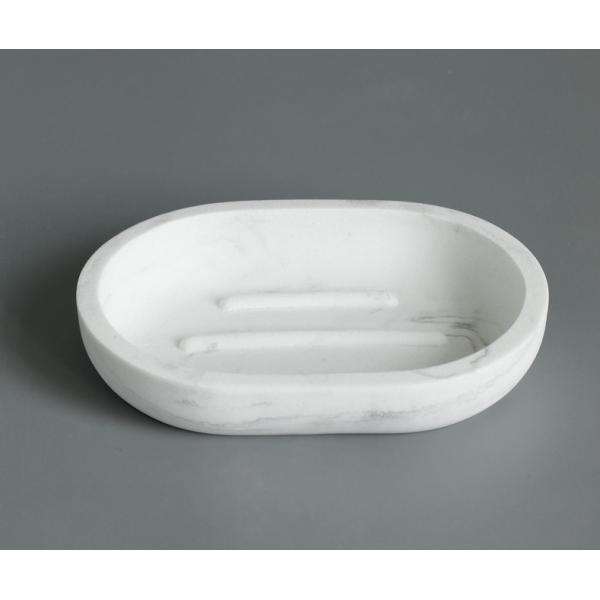 OEM Marble Ceramic Bathroom Soap Dispenser Set 5 Piece For Shower Room