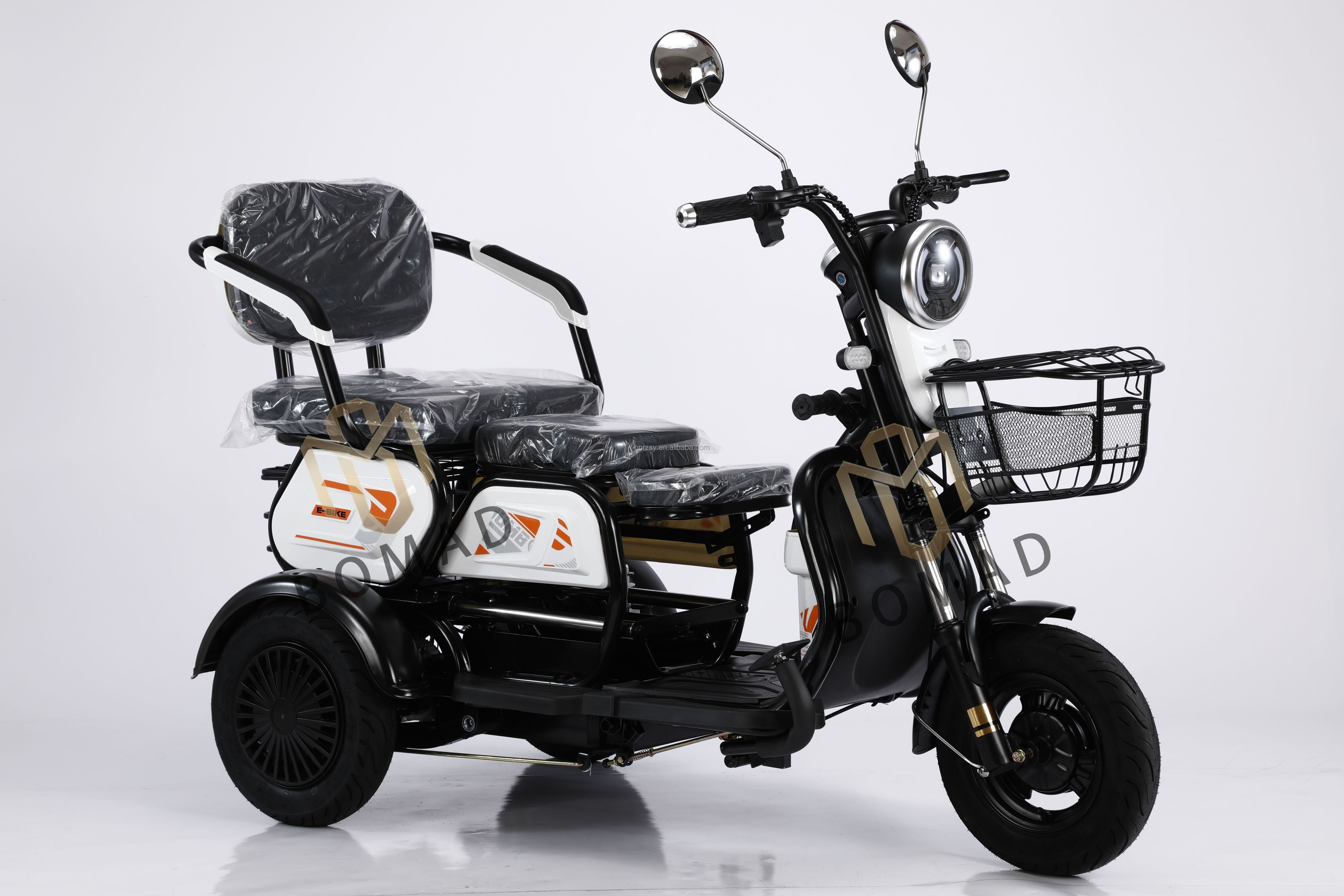 50-70km Driving Mileage 2024 Electric Tricycle Motorcycle Bike for 3 Passengers