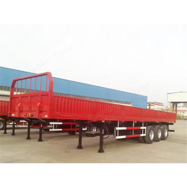 Tri Axle Side Wall Semi Trailer With Dropping Side Walls 1.5mm Steel Plate