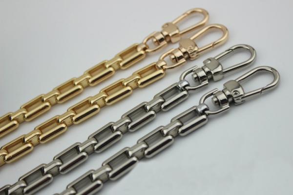 Hot selling zinc alloy light gold 120 mm length clutch bag chain for strap