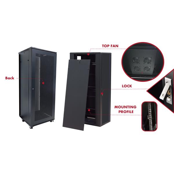 ODM Multi Sizes 24u Server Rack For Outdoor And Indoor Network Telecom