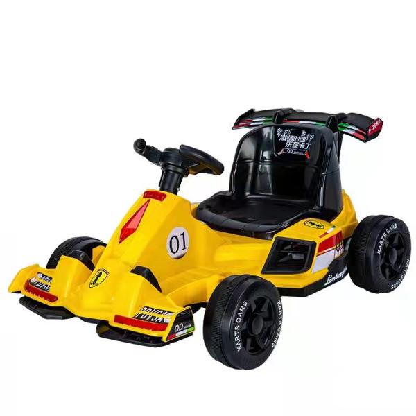 Electric Go Kart Ride On Toy Car for Kids Early Education Lighting and 6V/12V Battery