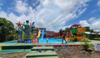 Hotel Playground Water Park Slide Equipment Fiberglass HDG Steel