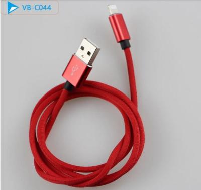 8 Pin Braided USB Cable / High Light Braided Cell Phone Cords Aluminum Alloy Housing