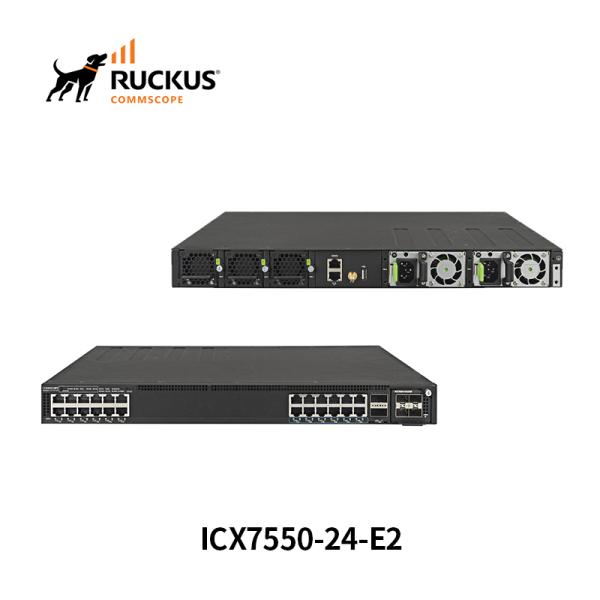 Advanced Ruckus Icx7550-24-E2 Switch with 24 Ports for Seamless Connectivity