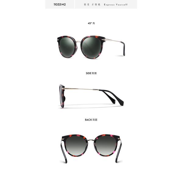 Fashionable Ladies Polarized Sunglasses Eyeglasses Black Blue Green Lens Durable