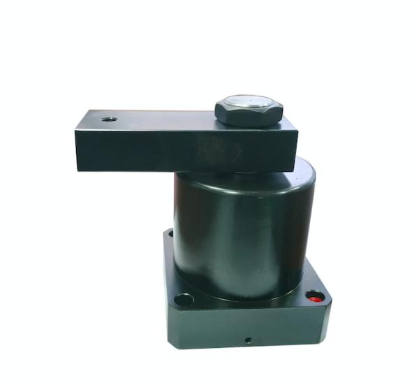 Forceful Hydraulic Swing Clamp Multiple Bores Black Oxide Finish Surface