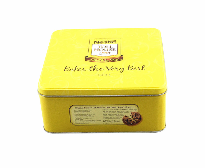 Customized Print Fashion Metal Tin Box Square Cookie Packaging