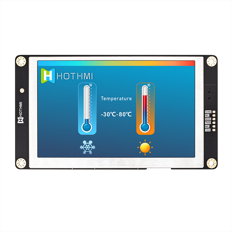 5 индикаторная панель модуля экрана 800x480 UART TFT LCD дюйма умная серийная с интерфейсом TTL