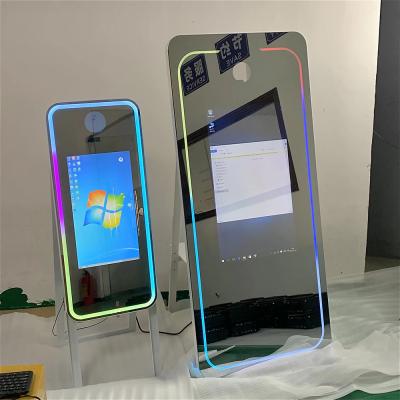 Adjustable Mirror Wedding Photo Booth Light Strip Portable Selfie Station