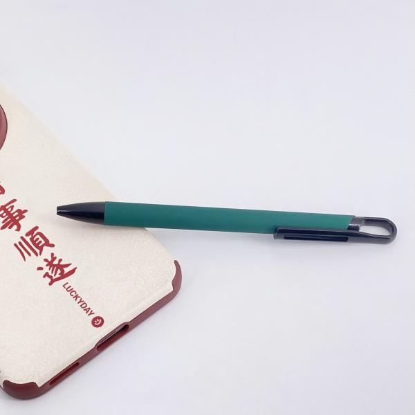 Plume à bille en caoutchouc doux de haute qualité, simple à imprimer, avec pince